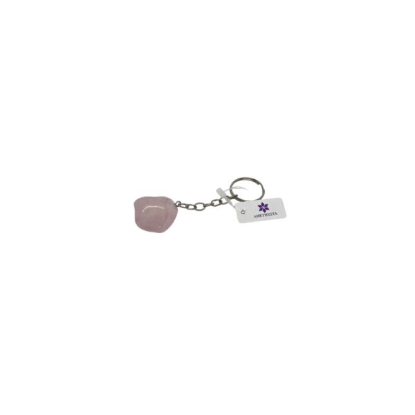 Chaveiro de Quartzo Rosa