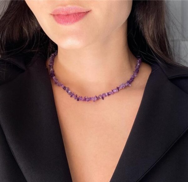 Chocker cascalho de Ametista - Imagem 2