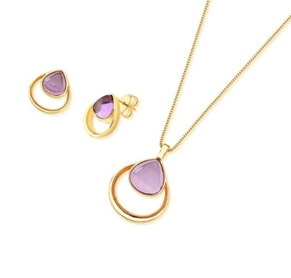 Conjunto gota de Ametista