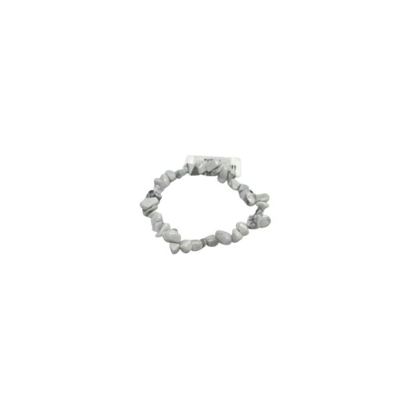 Pulseira cascalho de Howlita Branca