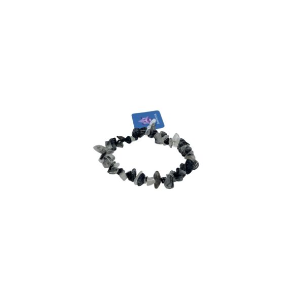 Pulseira cascalho Quartzo Turmalinado