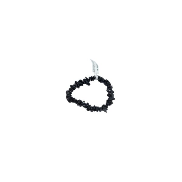 Pulseira cascalho Obsidiana Negra