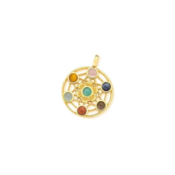 Pingente Cubo de Metatron Sete Cháckras