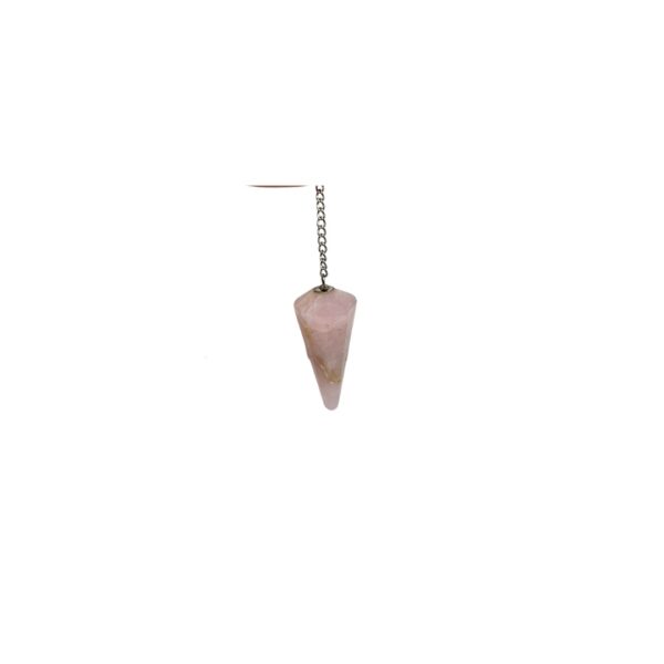 Pêndulo multi facetado de Quartzo Rosa