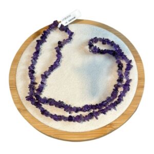 Colar de cascalho de Ametista - 80cm