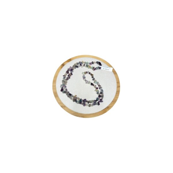 Colar cascalho de Fluorita Arco-Íris - 80cm