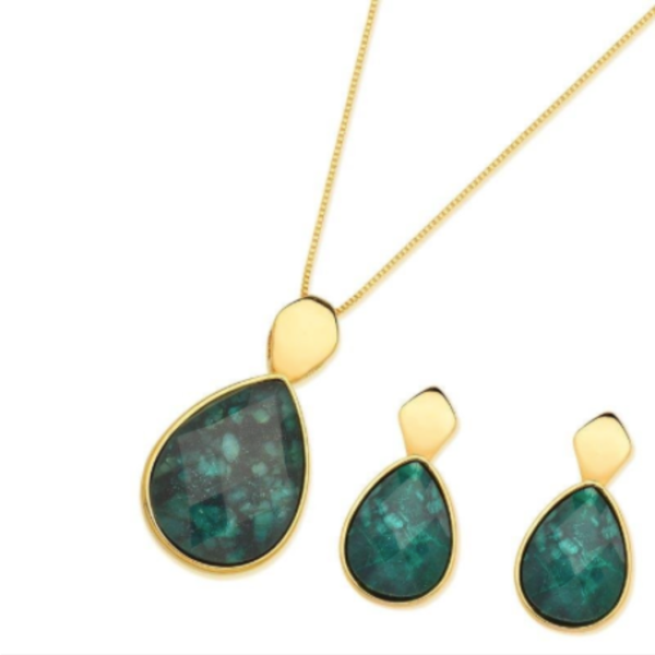 Conjunto Gota média em Esmeralda