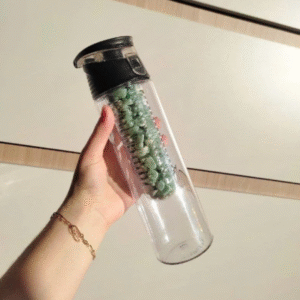 Garrafa Infusora de cristais - Quartzo Verde