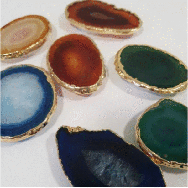 Popsocket em Ágata com banho Ouro - Imagem 2