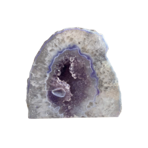 Geodo de Ágata com drusa de Ametista - 625g